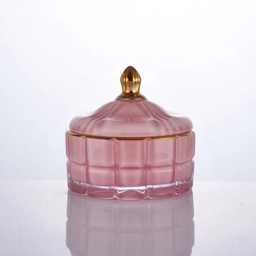 Pink Glass Storage Jar
